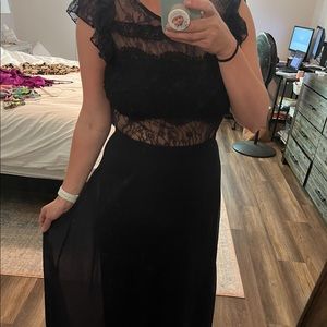 Navy & black maxi dress